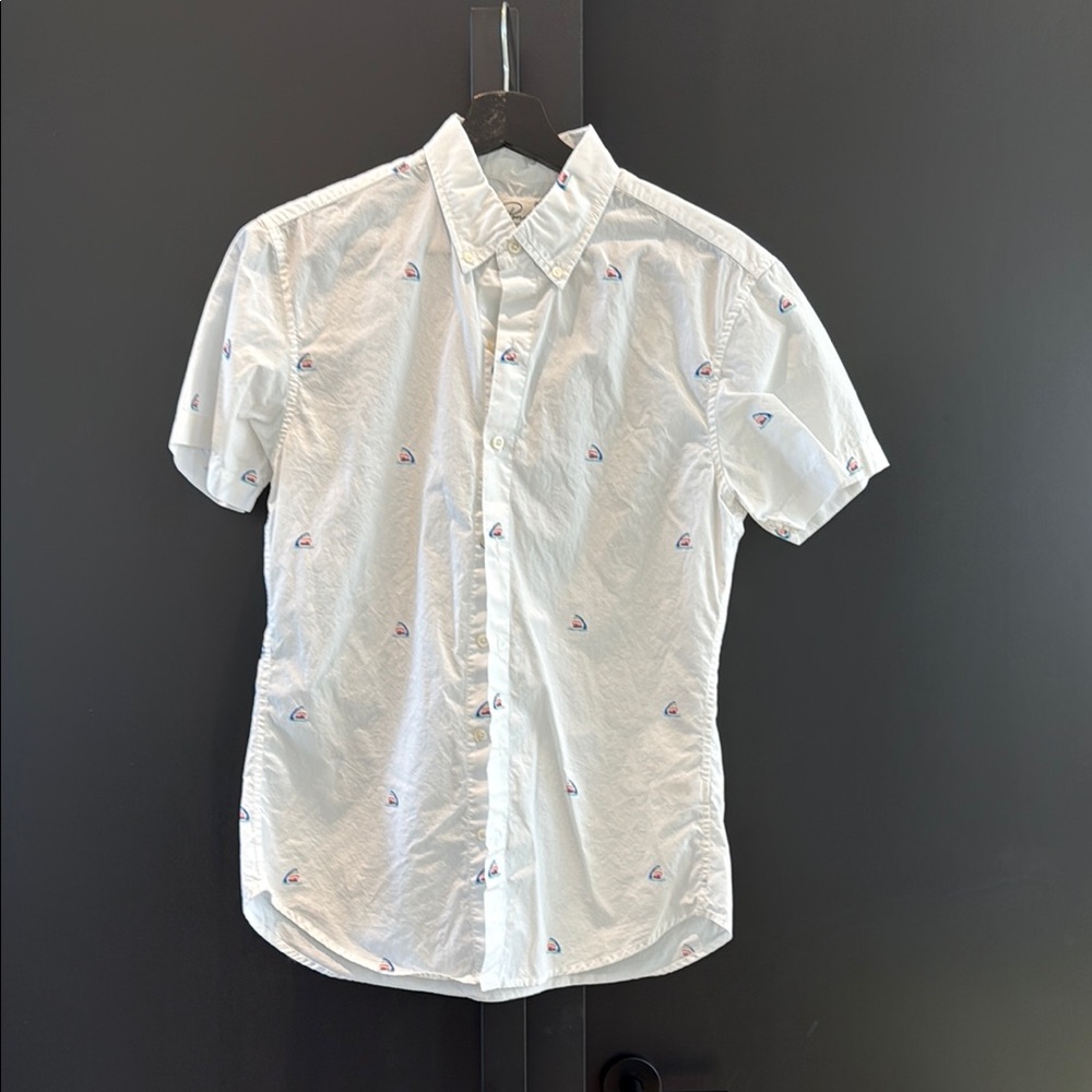 Bonobos Men's Riviera Short Sleeve Great White Shark Shirt